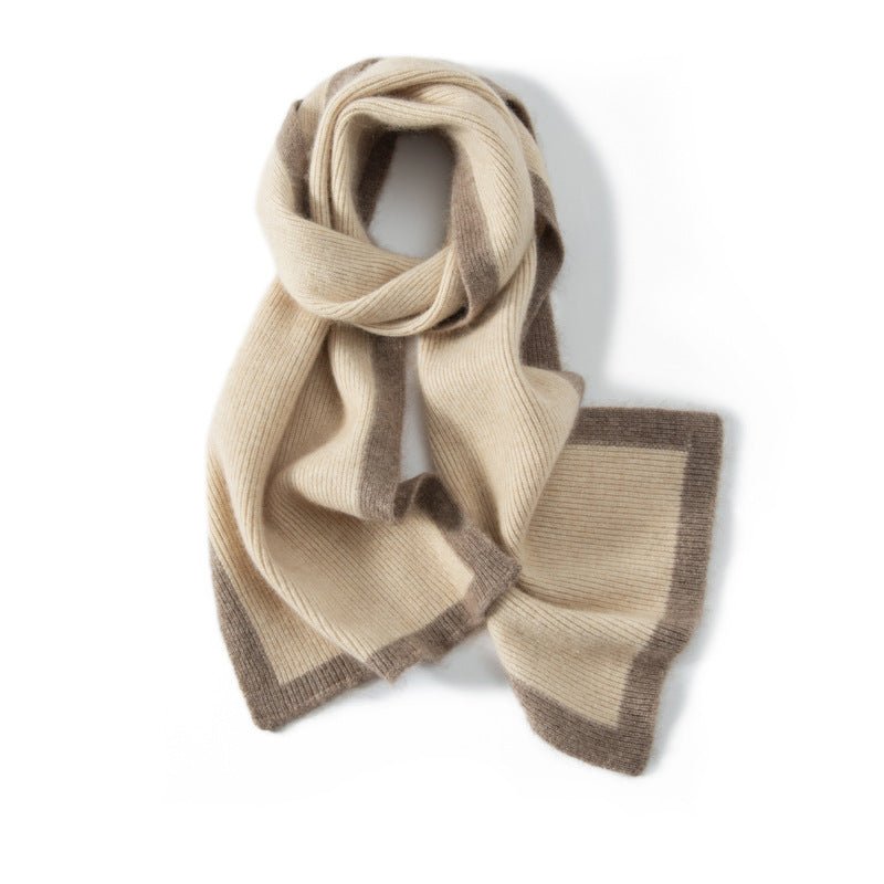 Women and Men Long Cashmere Scarf Lightweight Luxury Cashmere Stitch Scarves Cashmere Scarf