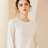 Women's Cashmere Sweater Mock Neck Classic Long Sleeve Pullover Cashmere Tops - slipintosoft