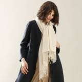 Women's Luxurious Cashmere Shawl and Wraps Large Soft Cashmere Scarf with Tassel - slipintosoft