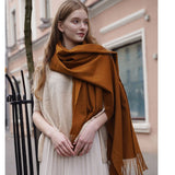 Women's Luxurious Cashmere Shawl and Wraps Large Soft Cashmere Scarf with Tassel - slipintosoft