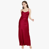 Womens Full Length spaghetti strap Long Silk Slip Dress - slipintosoft