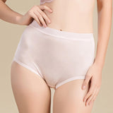 Women's silk high waist briefs, comfortable and breathable mulberry silk briefs - slipintosoft