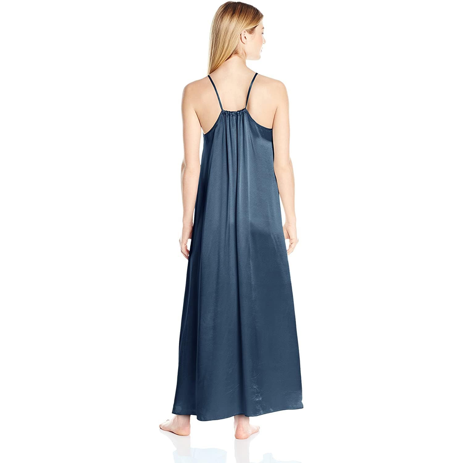 Women's Silk Nightgown Sleeveless Long Mulberry Racerback Silk Nightdress - slipintosoft