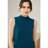 Women's Superfine 100% Cashmere Half Turtleneck Tank - slipintosoft