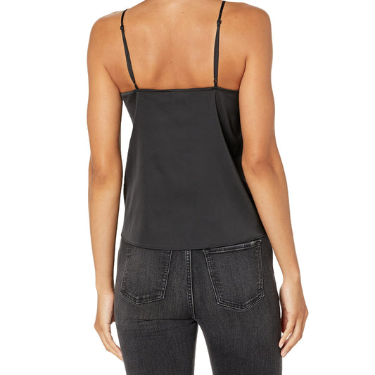 Women's V-neck Silk Camisole With Lace Sleeveless Casual Silk Tops