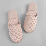 Zapatillas de casa de seda suave de lujo para mujer, zapatillas de viaje de seda, zapatillas de suela blanda