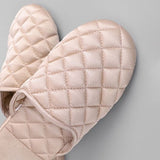 Zapatillas de casa de seda suave de lujo para mujer, zapatillas de viaje de seda, zapatillas de suela blanda