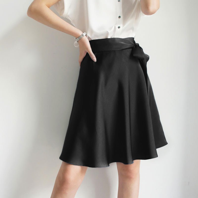 22 Momme Womens Elegant Silk Mini Skirt Pure Silk Short Skirt - slipintosoft