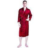 Long Silk Robe For Men Big and Tall Silk Dressing Gown -  slipintosoft