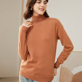 Women's 100% Superfine Cashmere Turtleneck Sweater - slipintosoft